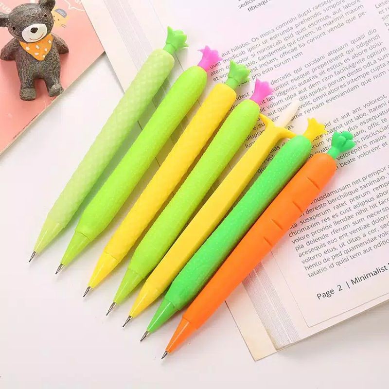 

Pensil mekanik karakter buah dan sayur