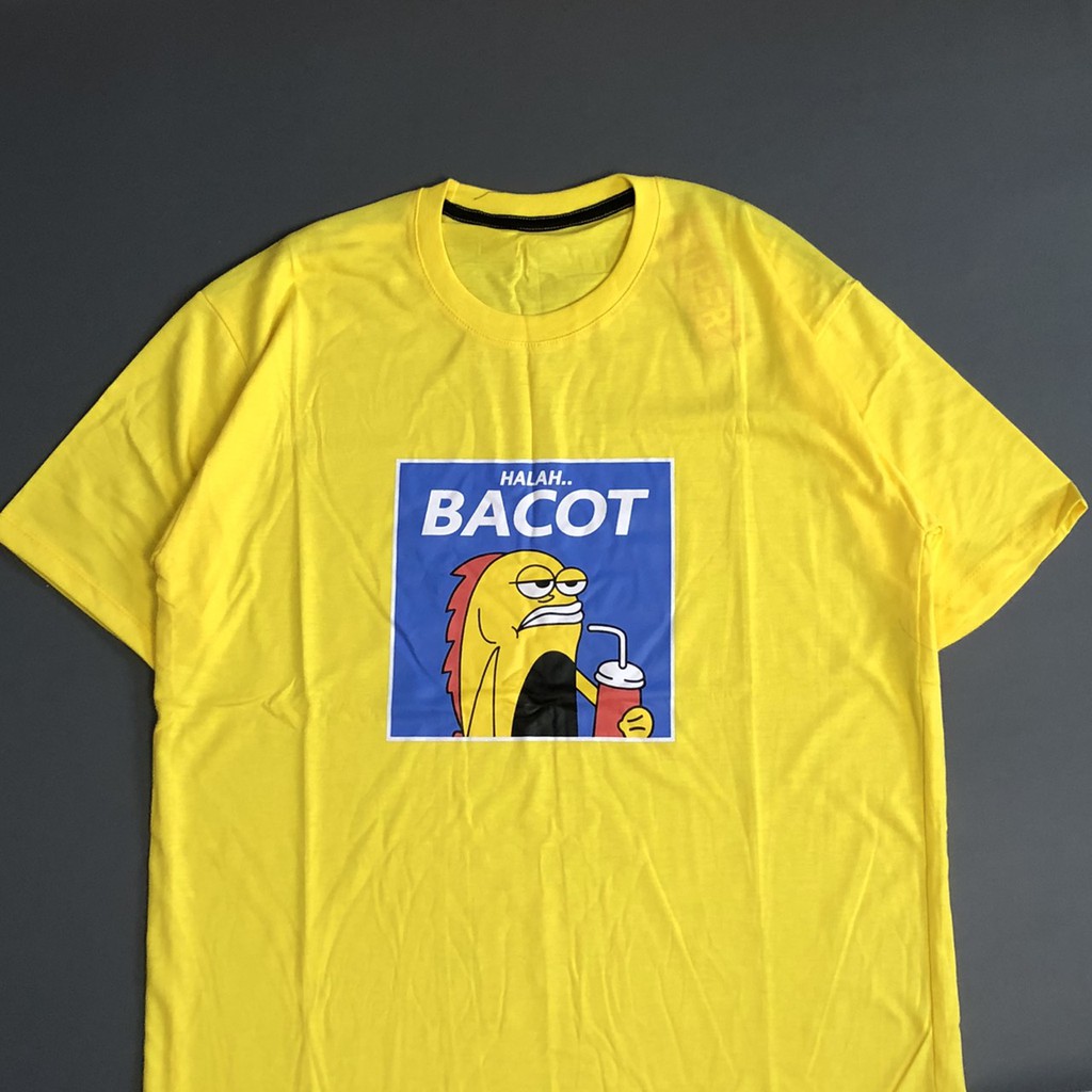 Kaos Baju Halah Bacot Spongebob Ikan Cotton Combed Pria Wanita Tshirt Tees Hitam Shopee Indonesia