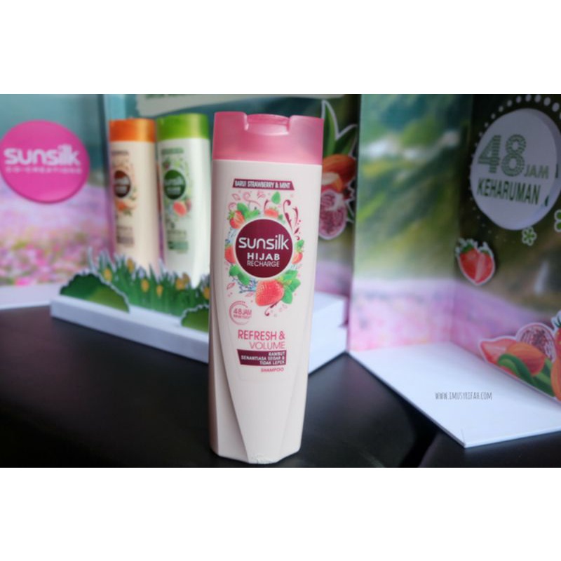 sunsilk shampoo hijab recharge strawberry dan mint 170ml