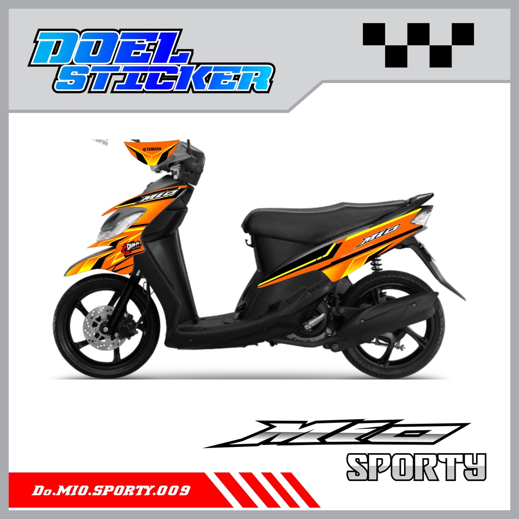 STICKER STRIPING MIO SPORTY , SMILE - STICKER STRIPING LIST VARIASI HOLOGRAM , CROME MIO SPORTY , MIO SMILE DOEL 009