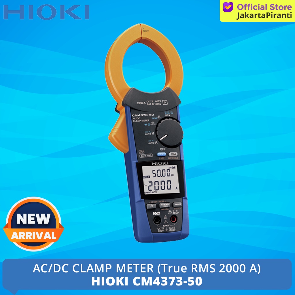 Jual Tang Ampere Hioki CM437350 Clamp Meter True RMS 2000A AC/DC