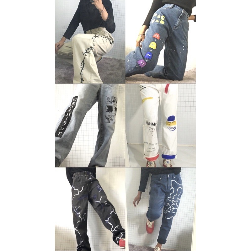 

Batch 9 painted jeans lukis