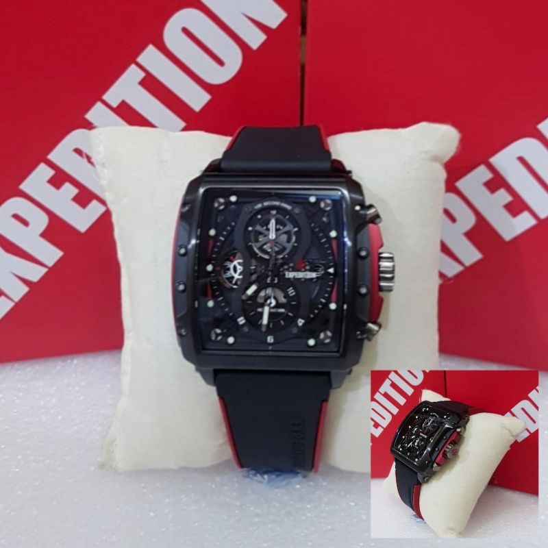 Jam Expedition Pria E 6811 Black Jam Tangan Expedition Original