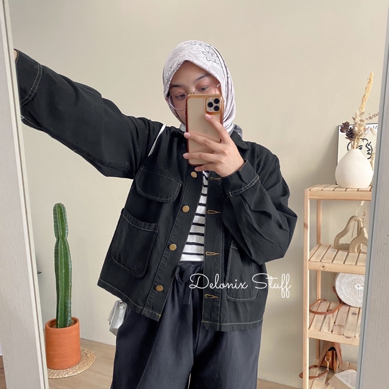 Vexy monochrome jeans jacket