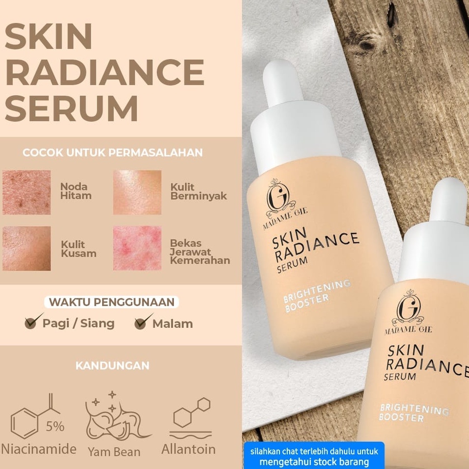 MADAME GIE SERUM ACNO / RADIANCE 20ML FACE SERUN WAJAH SKINCARE WANITA