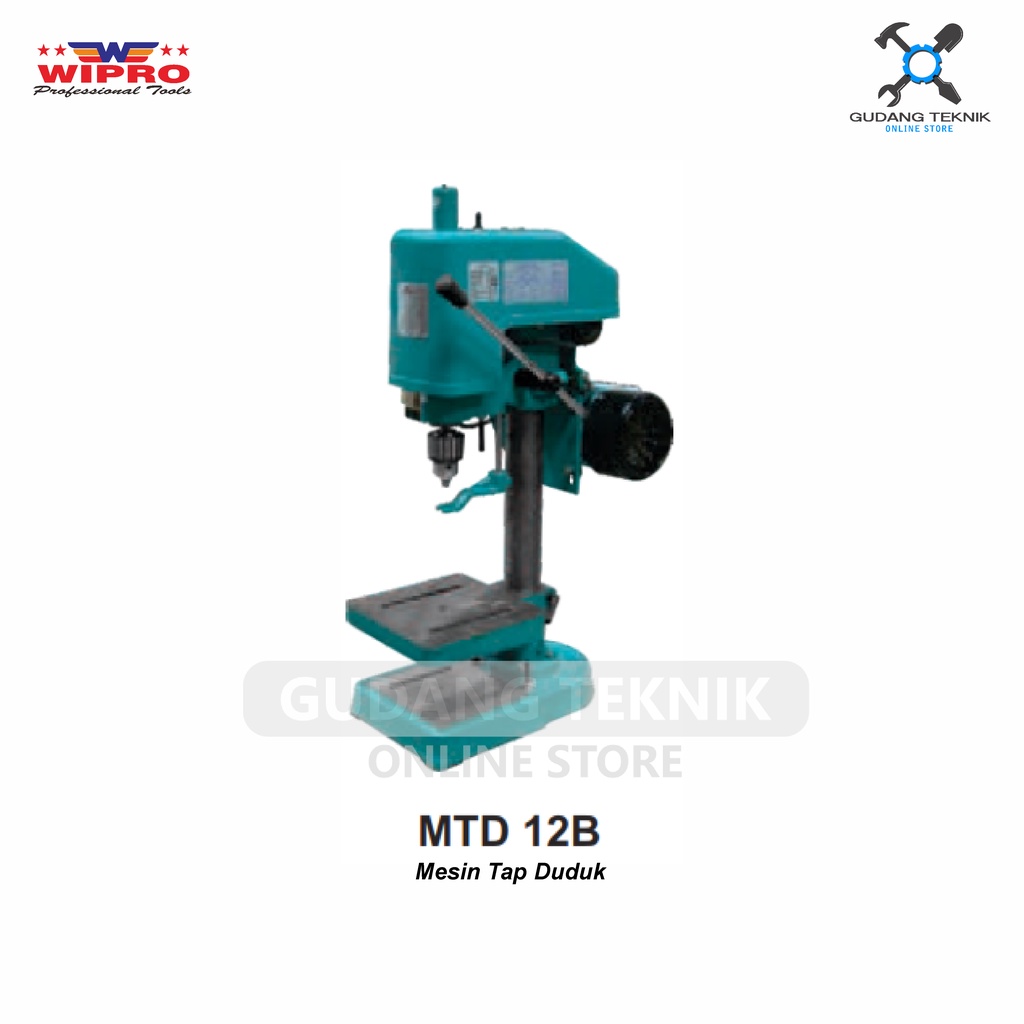 Mesin Bor Tap Duduk WIPRO MTD-12B / Mesin Tapping Taping Drill WIPRO MTD12B - Tap Duduk Machine Chassis 400x250 mm WIPRO MTD 12B