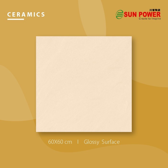 Sunpower Keramik Lantai / Keramik Glossy Kalahari Sand 60x60