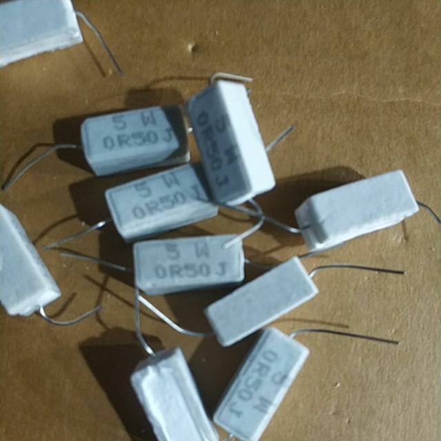 Resistor 0,5 ohm 5 watt / resistor Transistor final power / Resistor 0,5ohm 5w / resistor 5watt