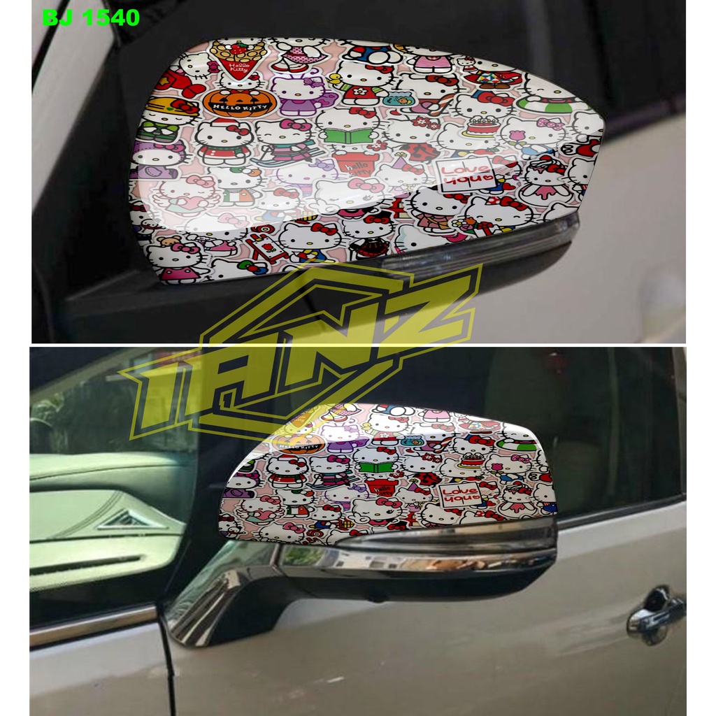 DECAL STIKER SPION MOBIL HELLO KITTY  / STIKER MOBIL / STIKER SPION