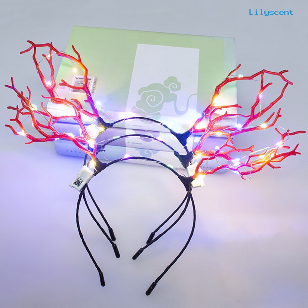 Ls Bando Desain Tanduk Rusa Dengan Lampu LED Untuk Wanita