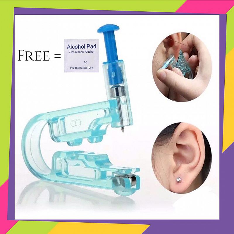 Pamacinshop Alat Jarum Tindik Telinga Silver Penusuk