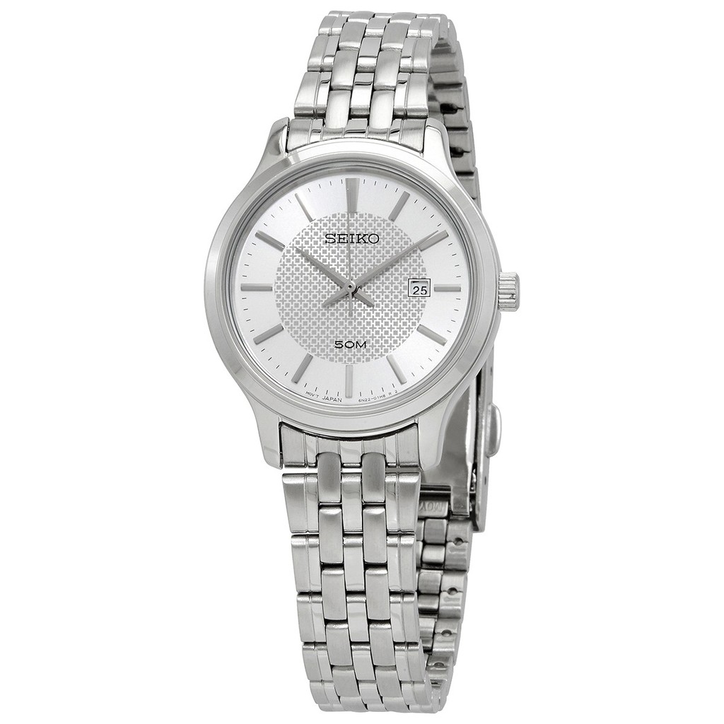 Seiko Ladies SUR653P1 Quartz Silver White - Jam Tangan Wanita SUR653