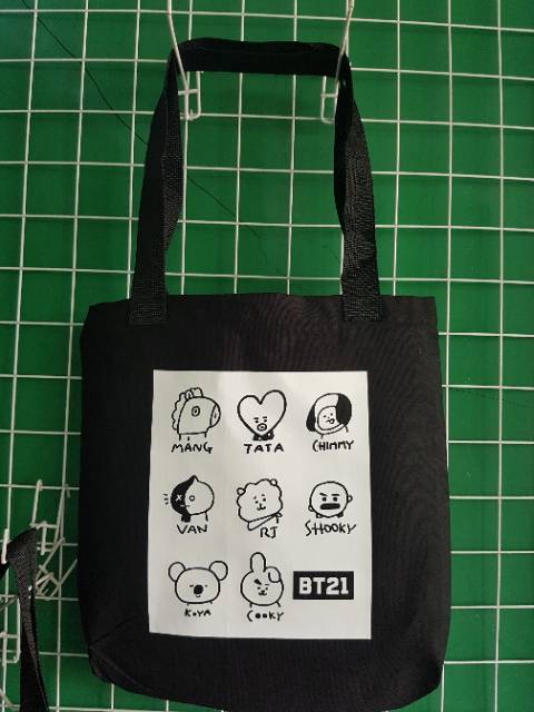 tas tote bag member character bt21 kpop
