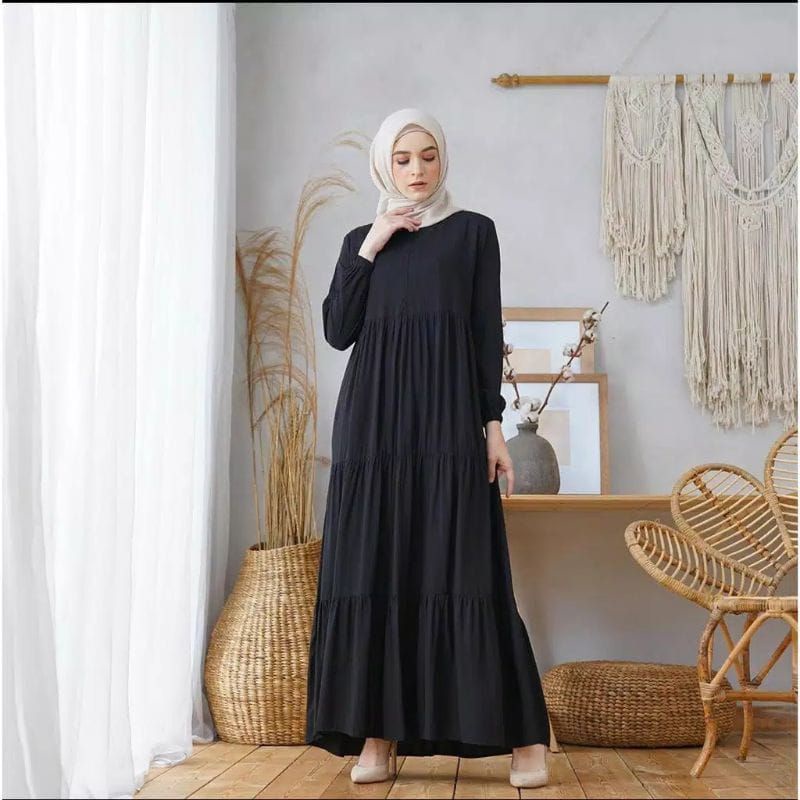 PROMO HANUM DRESS/HOMEYDRESS/GAMIS RAYON TWILL JUMBO (XL&amp;XXL)