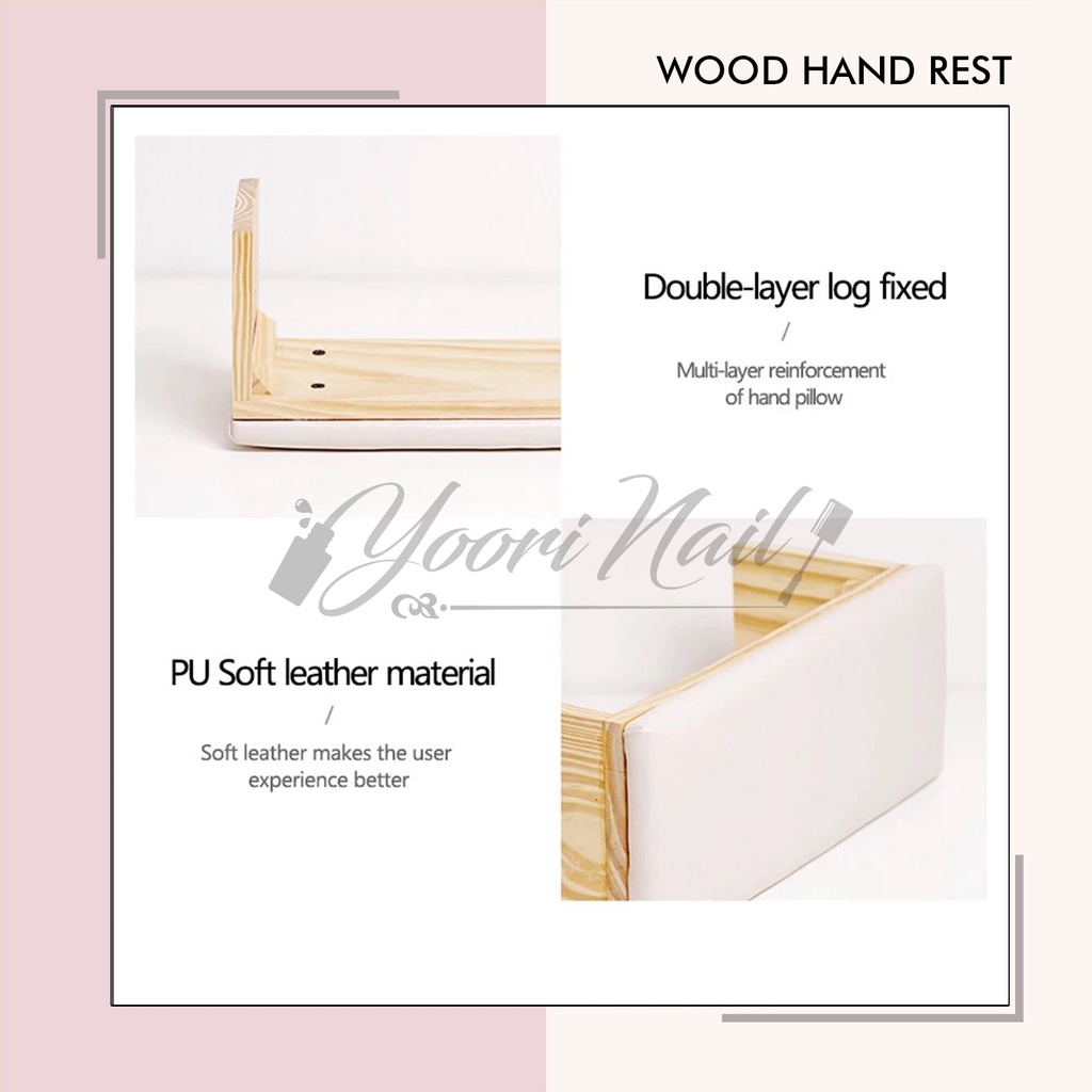 Wood hand rest PREMIUM IMPORT wooden handrest manicure alas manicure kayu minimalis salon kuku