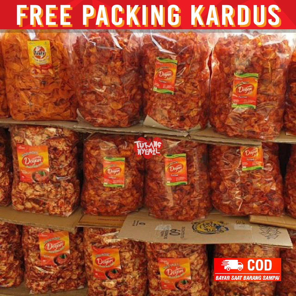 Jual Snack Kiloan Keripik Kripik Singkong Balado Sanjay Pedas Manis 125