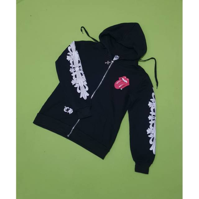 chrome hearts x rolling stones hoodie
