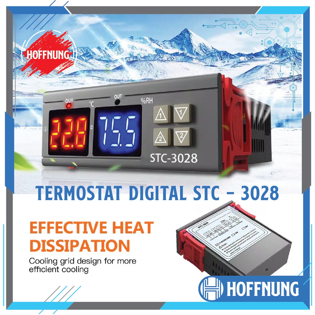 STC-3028 Thermostat Hygrostat Termperature Humidity Controller Tetas - 220 Volt AC