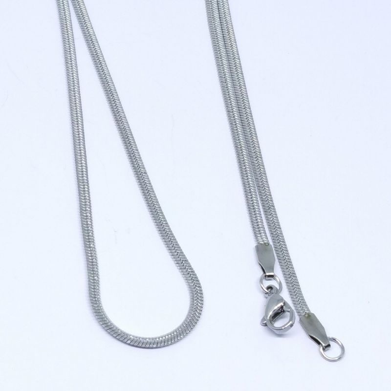 Kalung Titanium Gepeng Pria Wanita Anti Karat