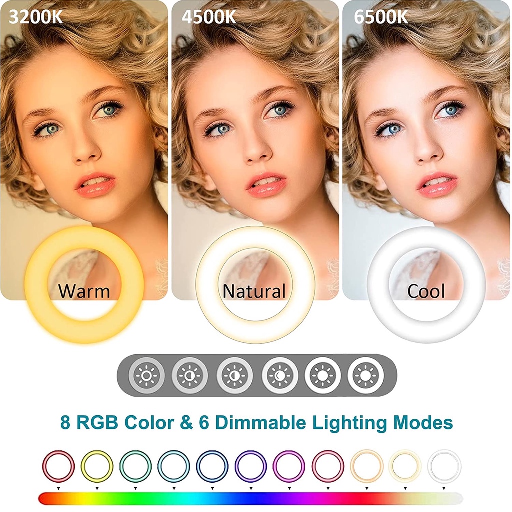 RGB Desk LED Ring Light 4.5-inch- Professional Live Stream