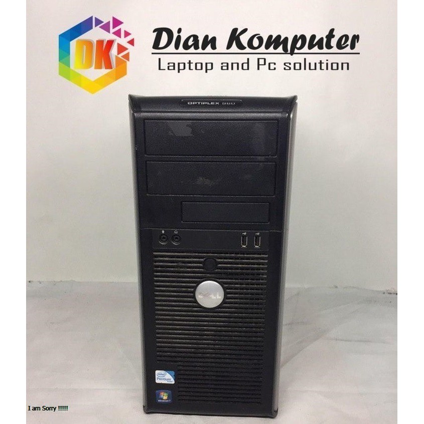 Set Komputer Dell Dual Core RAM 4GB DDR2 HDD 250GB Siap Pakai