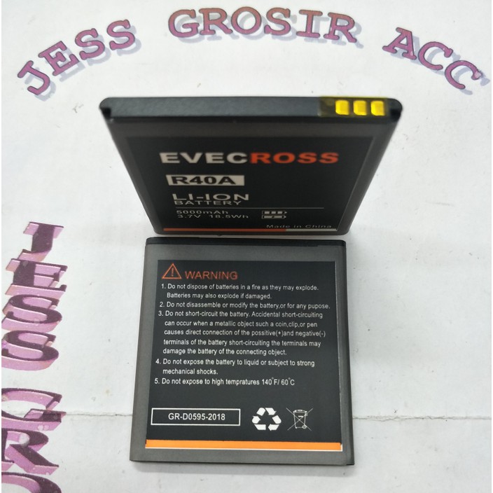 Baterai Battery Batere Evercross Evercoss Cross R40A Winner T Ultra - Hitam