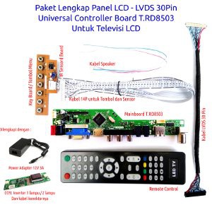 Paket Lengkap Panel LCD   Universal Controller Board untuk LCD LED TV