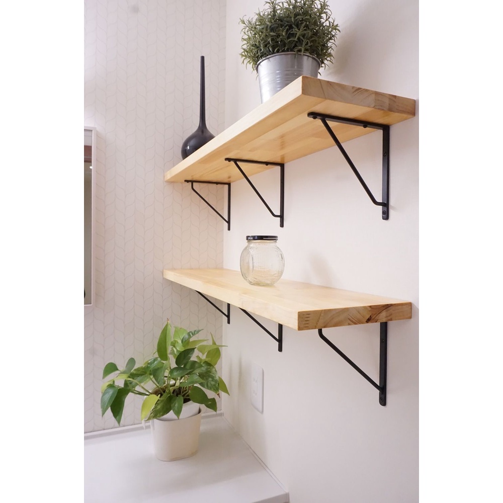 Rak Siku dinding Rak siku besi tempel dinding rak siku besi papan rak dinding kayu