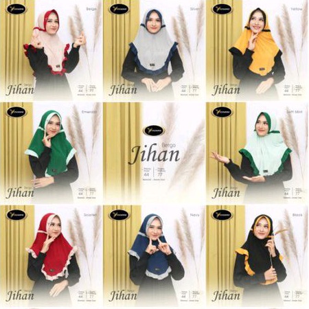 Bergo Daily JIHAN by Yessana | hijab dewasa serut belakang