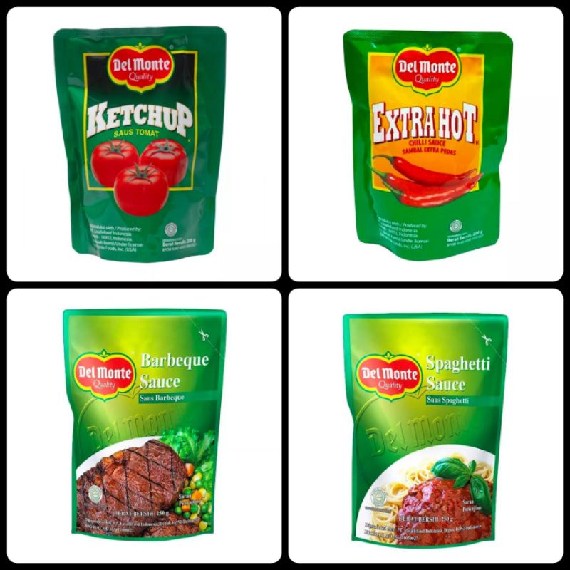 

Del Monte Saus Tomat / ExtraHot / BBQ Barbeque / Spaghetti Pouch