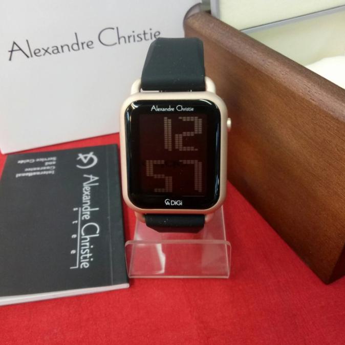 jam tangan digital wanita alexandre christie ac 9332 LH rubber karet barang ada