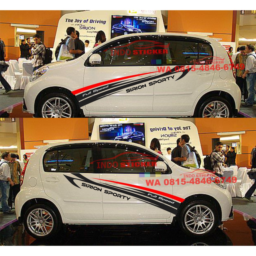 Stiker sticker mobil sirion agya cutting stiker body mobil daihatsu sirion agya ayla terbaru