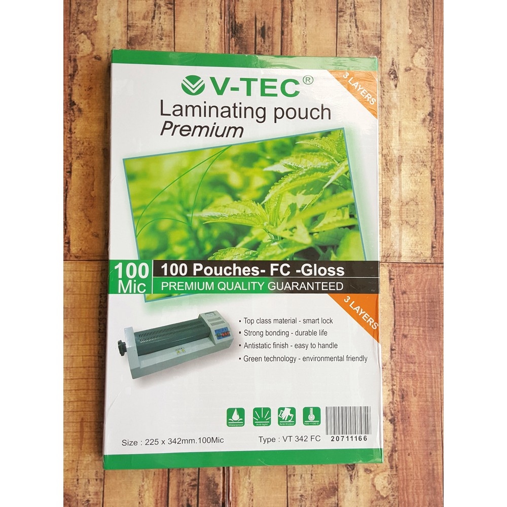 Plastik / Mika Laminating V-Tec Folio 100 Micron