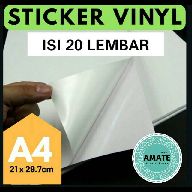  Stiker  Vinyl  Glossy A4 Sticker Vynil Sticker Vinyl  