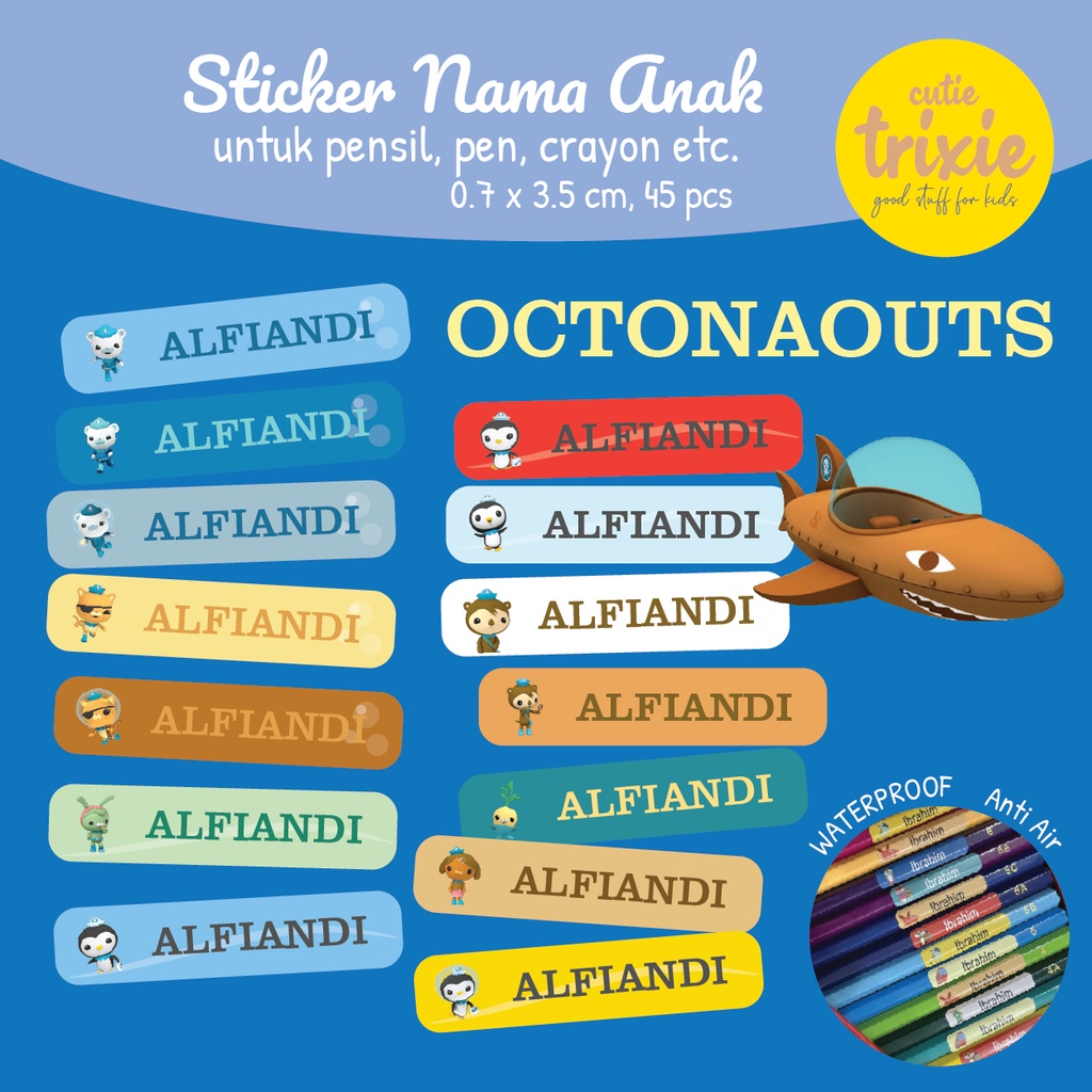 

Sticker Label Nama Anak Pensil Crayon Octonaouts