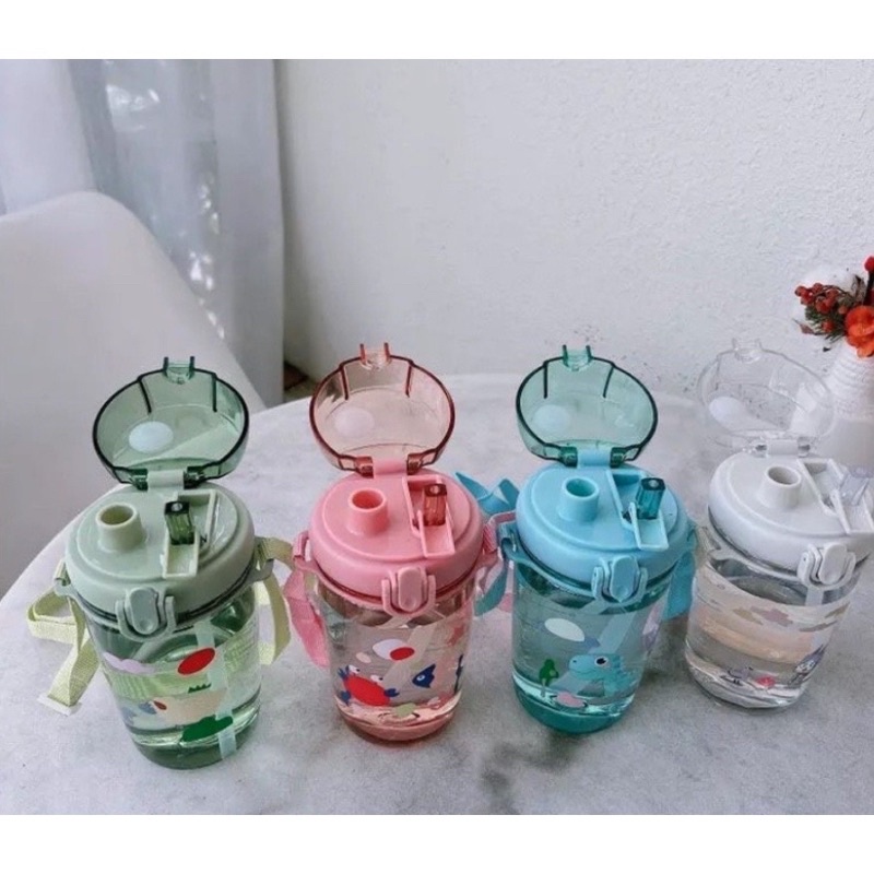 BOTOL MINUM ANAK SELIYA KARAKTER HEWAN FREE SEDOTAN DAN TALI BPA FREE