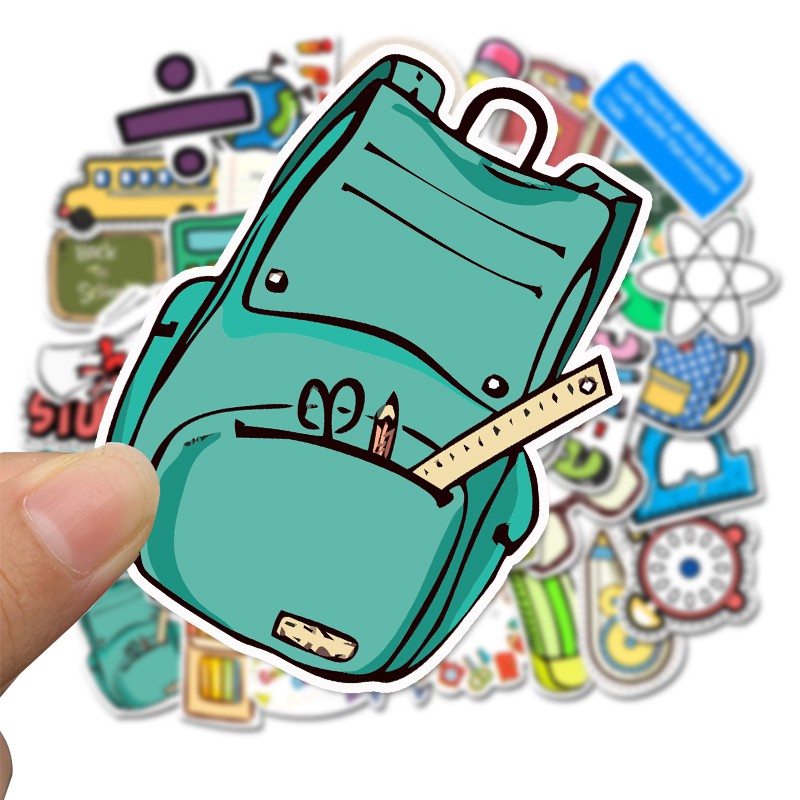 50 school stationery stickers computer mobile phone notebook water cup luggage helmet personality graffiti creative waterproof stickers