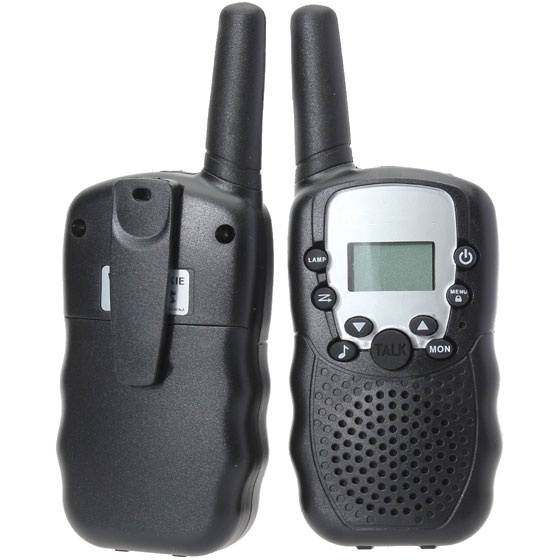 Retevis Mini Pairs Walkie Talkie with LED Light 1 Pairs T388 HITAM