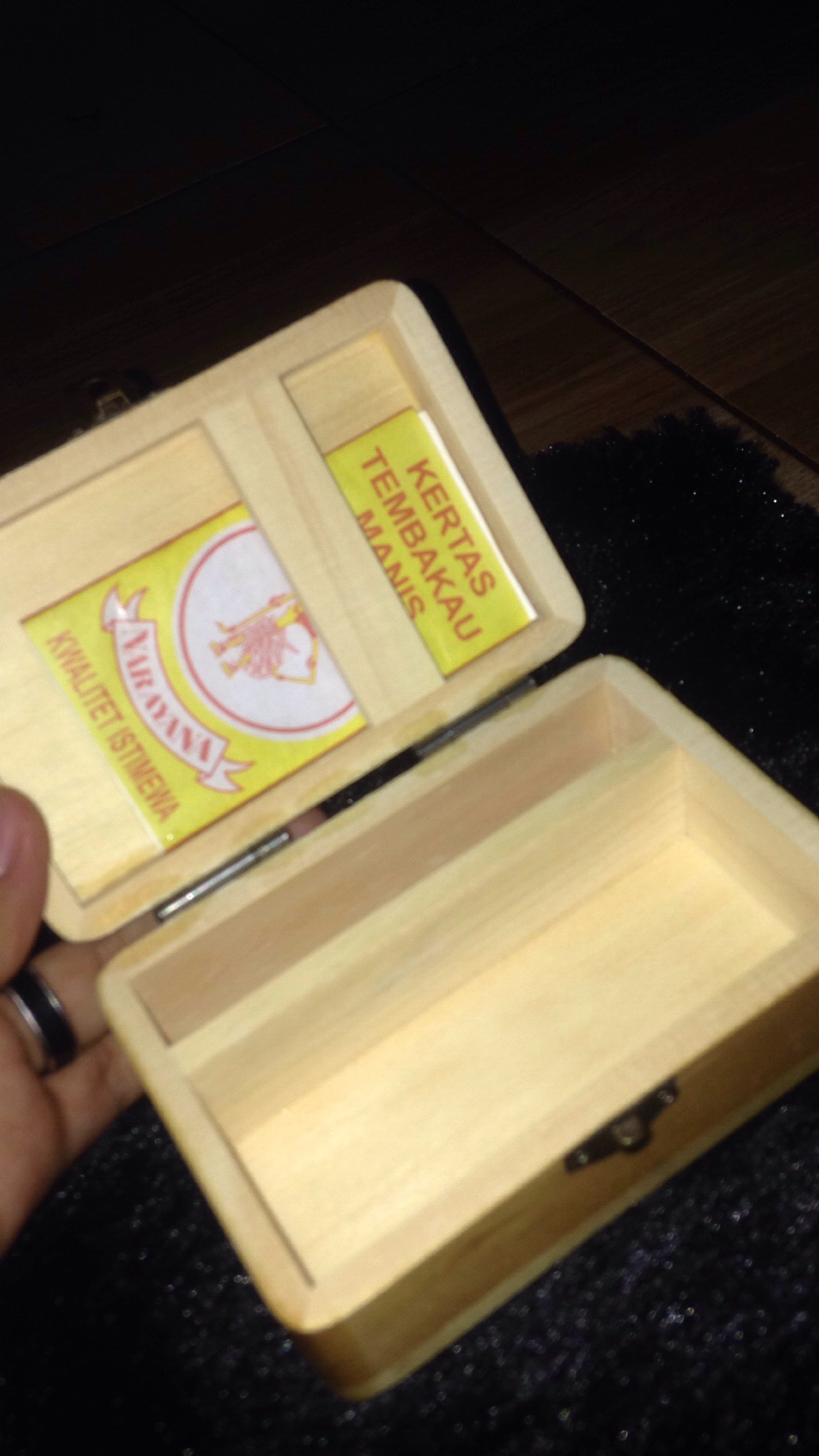 Kotak Tempat Tembakau Box Kayu Rokok Lintingan