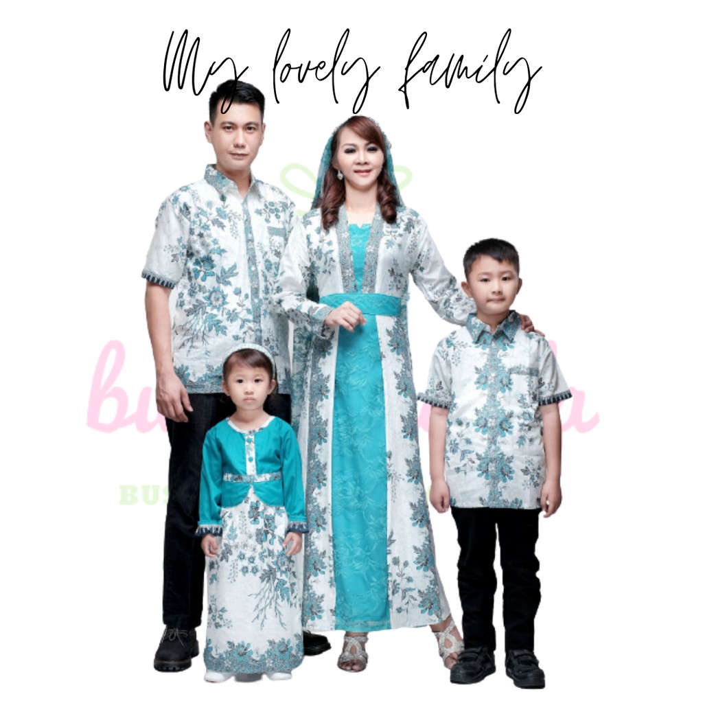KRIDAYANTIE TOSCA Sarimbit gamis bahan katun mix brokat batik couple tersedia set keluarga