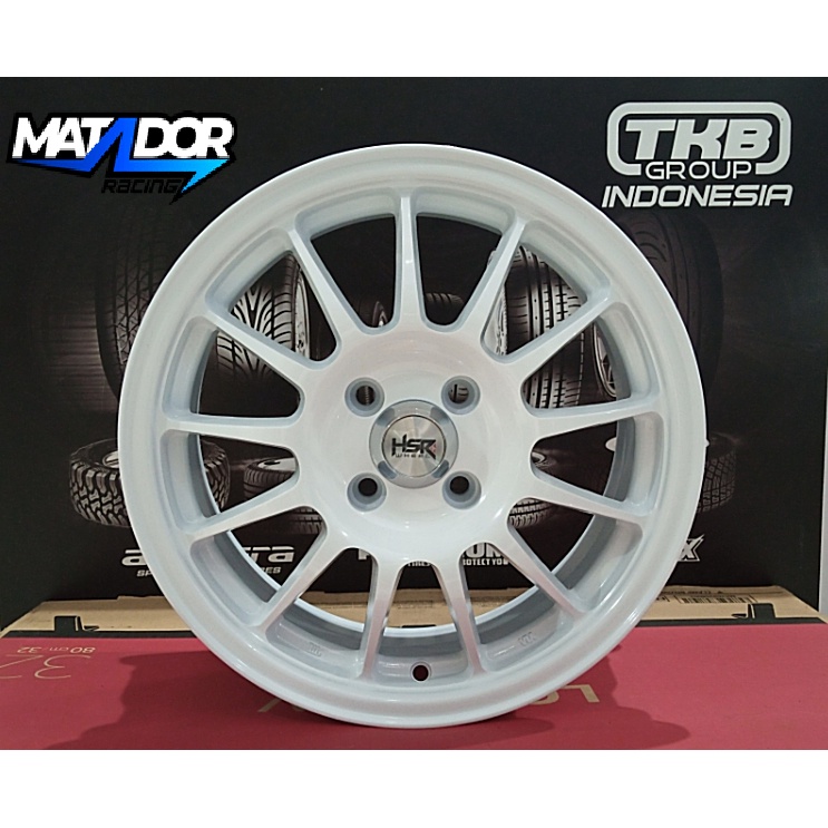 Velg Mobil Racing Takasaki HSR R15 Agya Ayla Brio Sigra Swift Jazz Putih