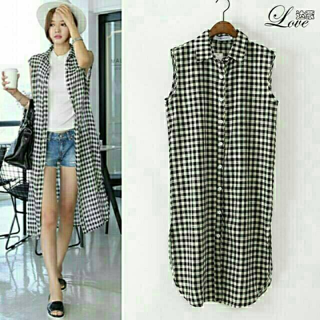 Cardigan Wanita / Cardigan kotak-kotak