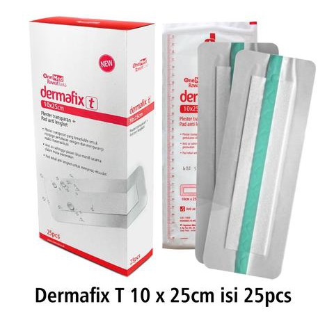 Dermafix 10x25 Plester Luka Anti Air Ukuran Besar- Plester Luka Transparan 10x25 -pcs