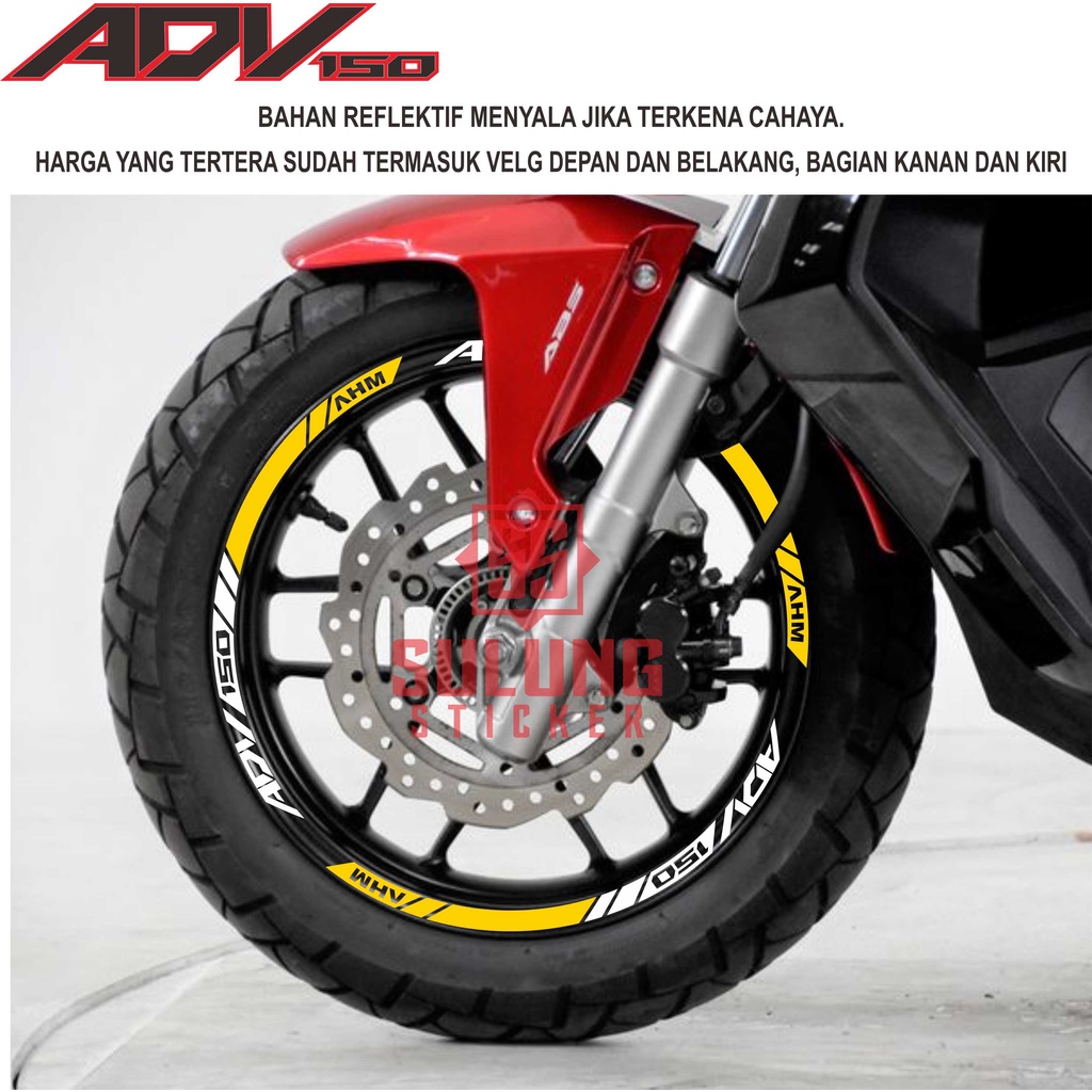 Stiker Lis Pelek Motor Honda ADV 150 Cutting Sticker Variasi Velg Keren