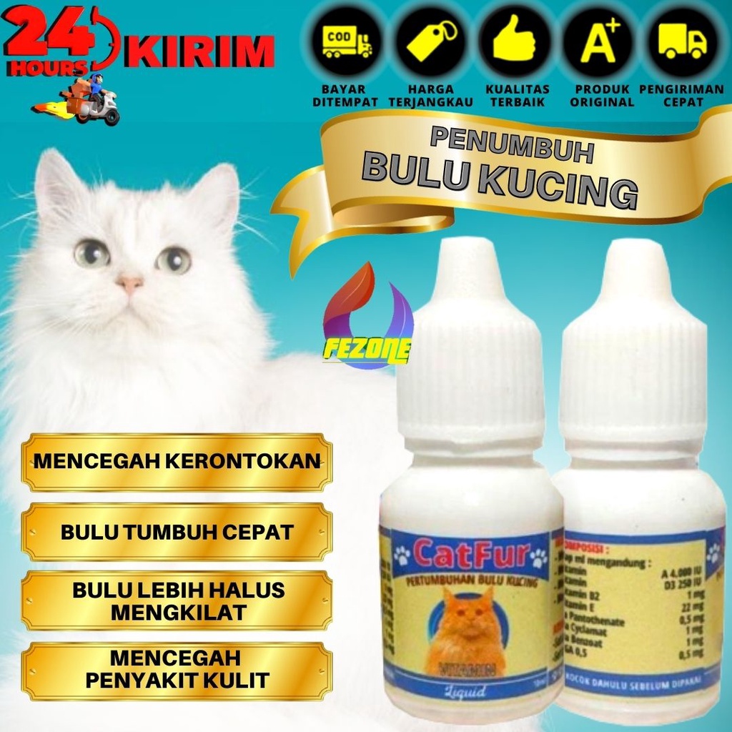 Vitamin Bulu Kucing Obat Penumbuh Bulu Rontok Vitamin Penumbuh Bulu Kucing Catfur FEZONE