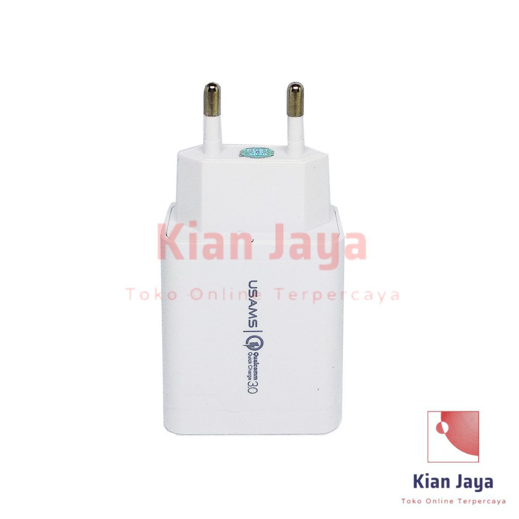 Charger usams T22 Single USB Quick Charger 3.0 Travel Adapter 3A 18W Original