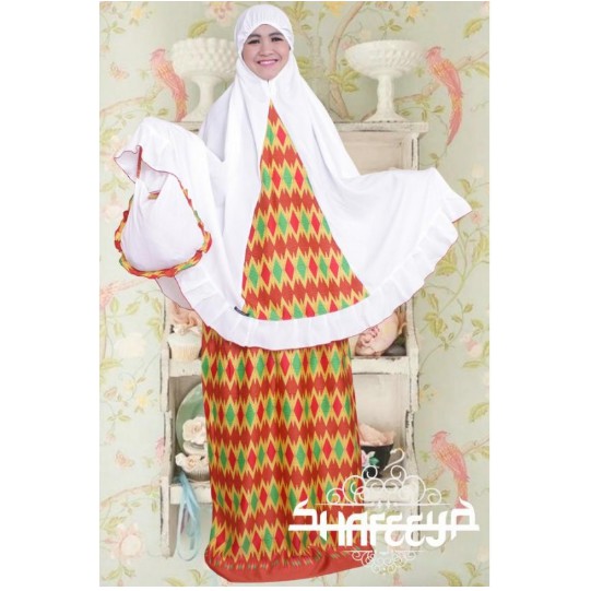 MUKENA SHAFEEYA RANGRANG SYAKIRA ORANGE