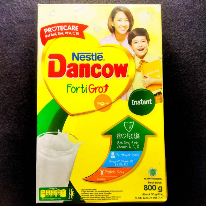 DANCOW Fortigro Instant 800gr 800 gr Susu Bubuk Putih Vanilla Plain Murah Expired lama