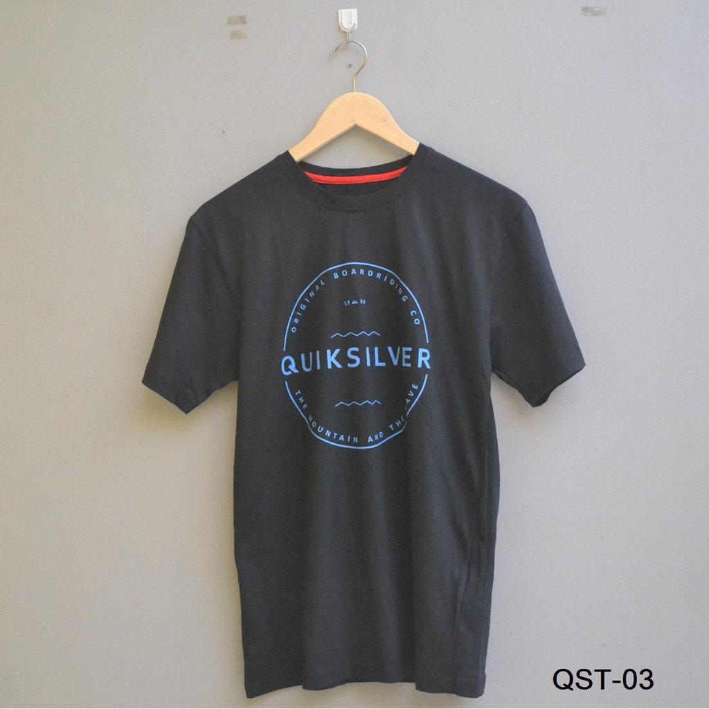ORIGINAL - KAOS QUIKSILVER SLIM FIT HITAM QST03