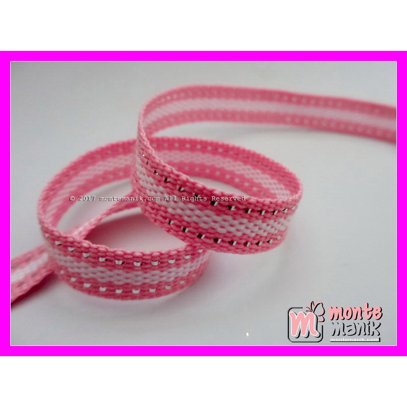 

1 Yard Pita Woven Variasi Stripes Pink 1 cm (PITA-190) Jual Rhinestone